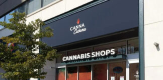 High Tide Earns Spot on TSX Venture 50 for Second Year Canna Cabana storefront, a cannabis retail chain owned by High Tide Inc., with signage promoting same-day delivery.