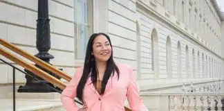 Dr. Chanda Macias: Championing Cannabis, Women’s Empowerment & Healthcare Dr. Chanda Macias outside congressional office building advocacy cannabis rights