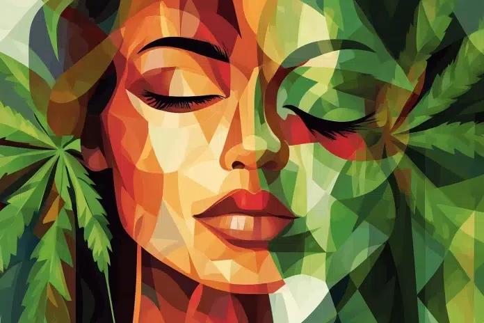 women satisfaction gap cannabis by Manifesto Art for mg Magazine