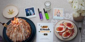 BIC Debuts Cannabis Dining Experience Curated by Martha Stewart and Snoop Dogg BIC EZ Reach Supper Club cannabis dining table setup featuring a flaming Baked Alaska dessert, cannabis-infused oysters, and signature lighters curated by Martha Stewart and Snoop Dogg.