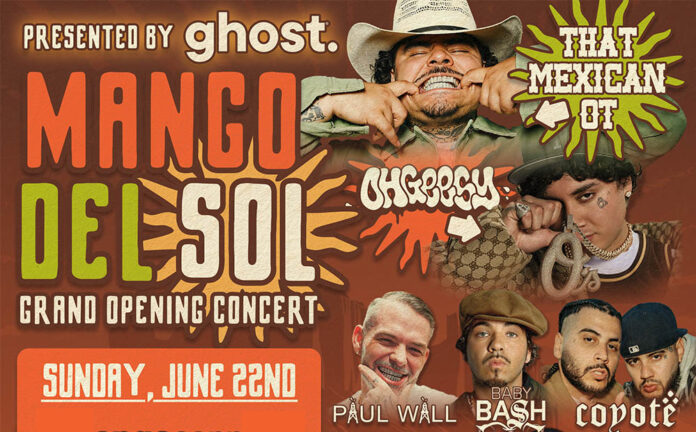 Mango del Sol music festival to take place June 22 at Mango Cannabis in Sunland Park, New Mexico.