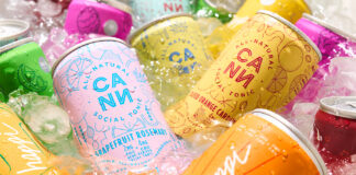 THC Beverage Boom: Why Cannabis Brands Are Betting on Hemp Drinks Colorful cans of Cann and Happi hemp-derived THC beverages submerged in ice, illustrating the growing appeal of low-dose, lifestyle-oriented cannabis drinks.