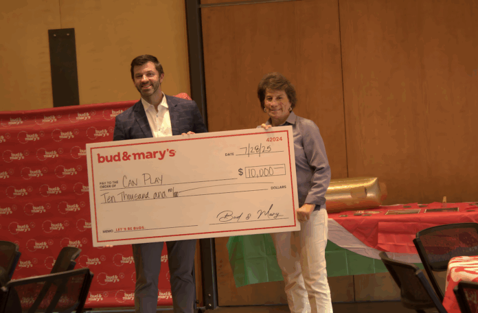 Bud & Mary’s Wraps Up Can Play Support with $10,000 Donation at Community Celebration