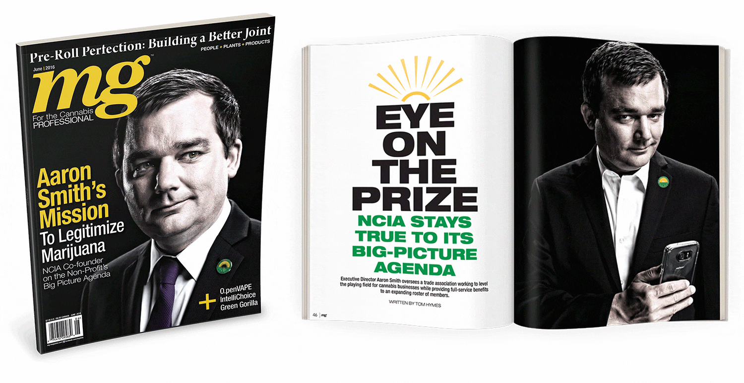 Aaron Smith on the cover of mg Magazine, June 2016