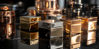 The High Road: Why Quality Defines Cannabis Brands That Last Premium gold and silver cannabis jars on a reflective black surface, symbolizing luxury branding and upscale cannabis packaging.