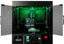 Vape-Jet 4.0 Top Load The Vape-Jet 4.0 Top Load fully automated vape-filling platform can fill between 5,000 and 10,000 cartridges or all-in-one devices per shift.