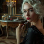 Elegant Innovation: Smart Vape Devices Lead with Style Elegant woman holding a sleek cannabis vape pen, symbolizing innovation and consumer-focused design in the cannabis vaporizer industry.