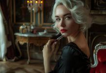 Elegant Innovation: Smart Vape Devices Lead with Style Elegant woman holding a sleek cannabis vape pen, symbolizing innovation and consumer-focused design in the cannabis vaporizer industry.