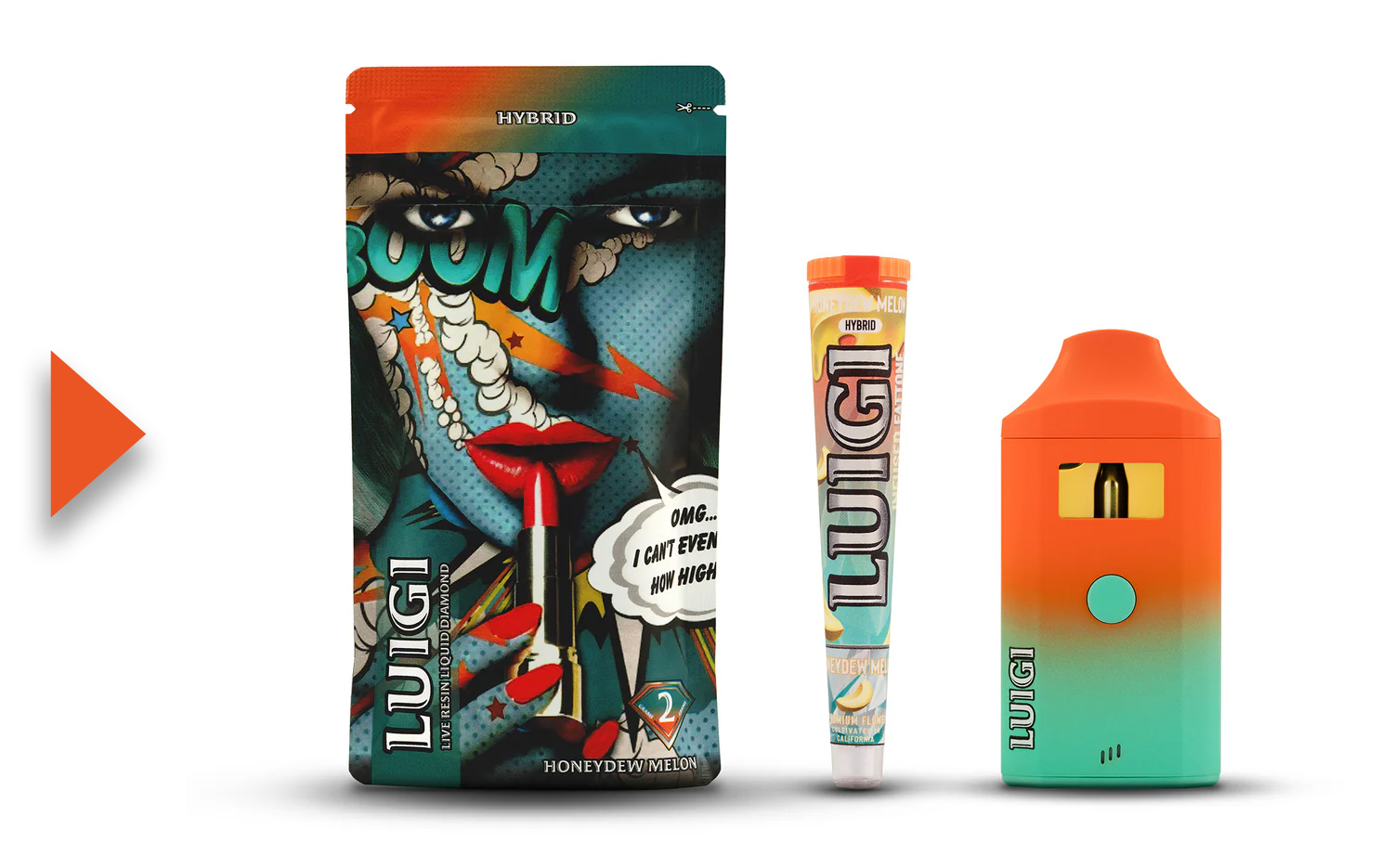 Luigi Oil Honeydew Melon Vape Product Lineup