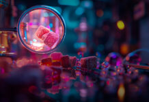 Cannabis Nano-Emulsions: Faster Onset, Stronger Effects Close-up of nano-emulsified cannabis-infused gummies under magnification, highlighting precise particle suspension and vibrant formulation.