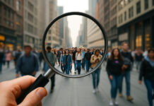 10 Cannabis Marketing Blind Spots and How to Fix Them A metaphor for marketing precision: seeing the right customers clearly while the broader crowd remains out of focus.