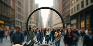 10 Cannabis Marketing Blind Spots and How to Fix Them A metaphor for marketing precision: seeing the right customers clearly while the broader crowd remains out of focus.