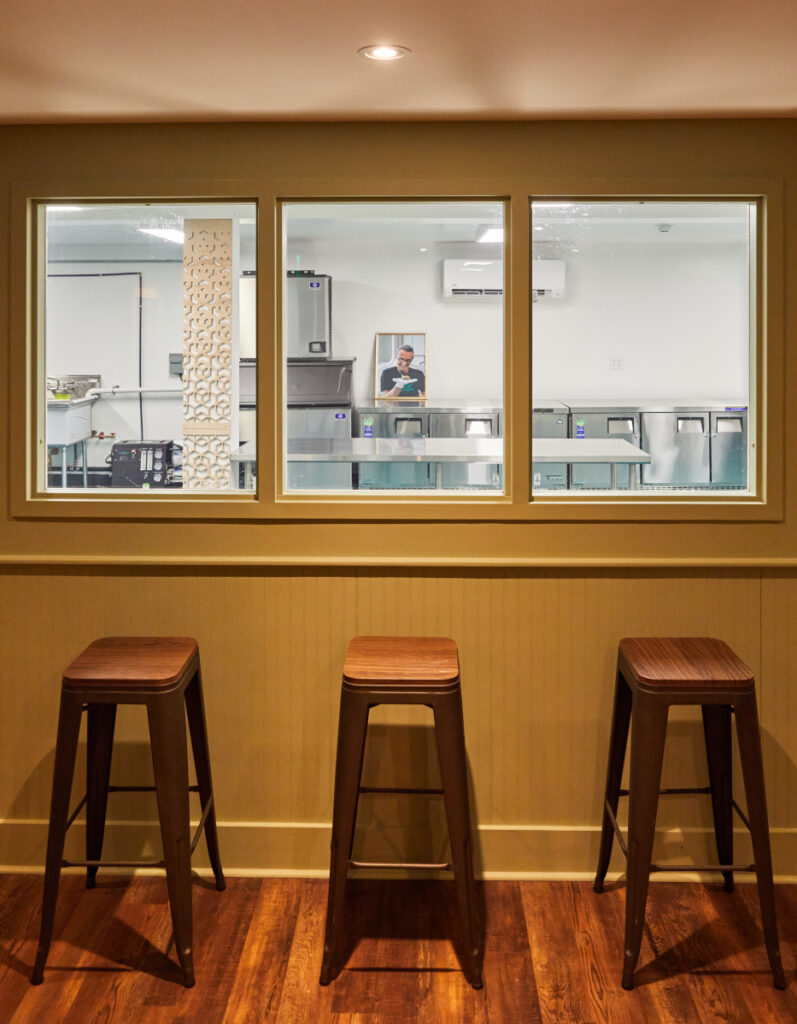 Sweetgrass Botanicals' laboratory viewing window