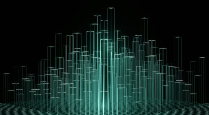 What’s Sabotaging Your Cannabis COGS — and How to Fix Them Abstract grid of teal and blue data lines representing financial analysis, cost modeling, and cannabis business operations.