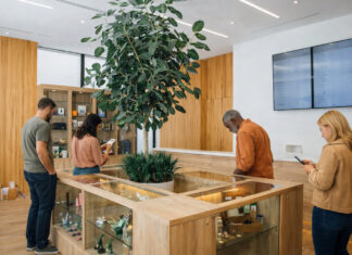 Cannabis Is Failing First-Time Customers. Retailers Must Fix the Experience Customers browse products inside a bright, modern cannabis dispensary designed to feel welcoming and educational.
