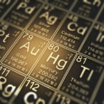 Keeping Cannabis Clean: A Grower’s Guide to Heavy Metals Close-up of the periodic table highlighting heavy metals like mercury, cadmium, and gold with a warm illuminated glow.