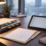 After Schedule III: The Hidden Costs of Cannabis Legitimacy Executive desk with compliance binders and a digital checklist, representing operational preparation after cannabis rescheduling.