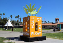 Hall of Flowers to Move NorCal Show to Sacramento in November Hall of Flowers branded entrance installation at Ventura County Fairgrounds during Hall of Flowers Ventura 2026 cannabis trade show
