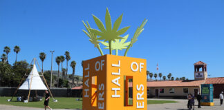 Hall of Flowers to Move NorCal Show to Sacramento in November Hall of Flowers branded entrance installation at Ventura County Fairgrounds during Hall of Flowers Ventura 2026 cannabis trade show