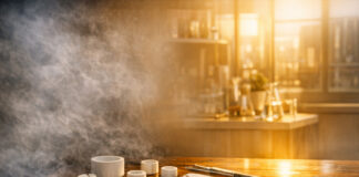 From Crisis to Market Leader: How Vapes Conquered Cannabis Professional cannabis vape hardware with high-clarity oil on a wooden table, representing the shift to purpose-built cannabis technology.