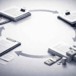 Inside the GTI-RYTHM Brand Licensing Loop Conceptual illustration of documents and money arranged in a circular flow to represent the GTI-RYTHM related-party brand licensing deal.