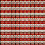 Cannabis Retail Oversupply:Lessons from Glut Markets Rows of identical Campbell’s Tomato Soup cans illustrating product oversupply and crowded retail inventory.