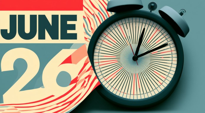 Medical Cannabis Operators Face June 26 DEA Registration Deadline Illustration of a June 26 deadline with an alarm clock, representing the DEA registration deadline for medical cannabis operators.