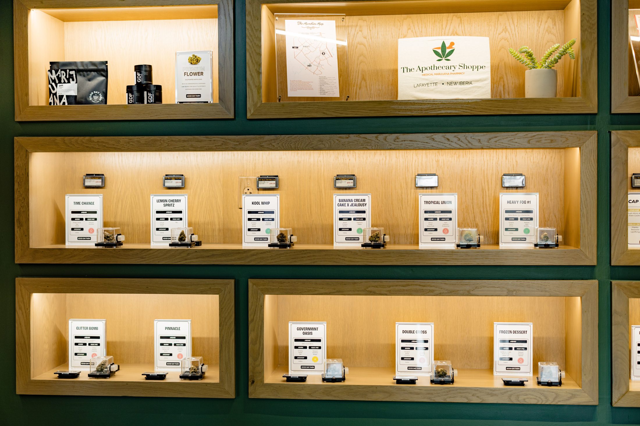 The Apothecary Shoppe display cases