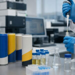 Nonprofit Finds Hemp THC Beverages Fall Short of Label Claims Unlabeled hemp THC beverage cans and liquid samples undergoing potency testing in a laboratory