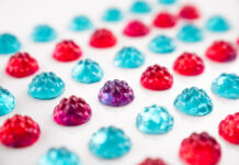How a Small Cannabis Company Beat Big Food to Natural Blue Vivid blue, red, and purple gummies made with natural color formulations.