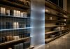 The Retail Intelligence Gap Holding Cannabis Brands Back Unbranded retail products sit on illuminated shelves partially obscured by a gap in an analytical grid.